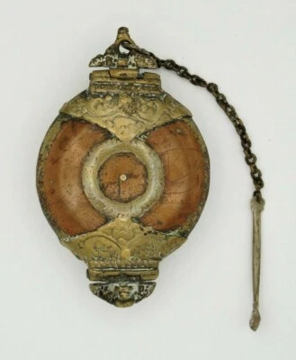 Caja de cal (Chunam) Killotaya (Killota) cobre y latón antigua Sri Lanka Ceilán Foto 1 de 3