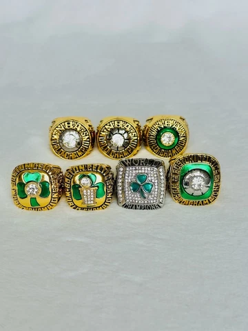 7 PCS Boston Celtics NBA Championship Complete Ring Set, USA SHIP Cover