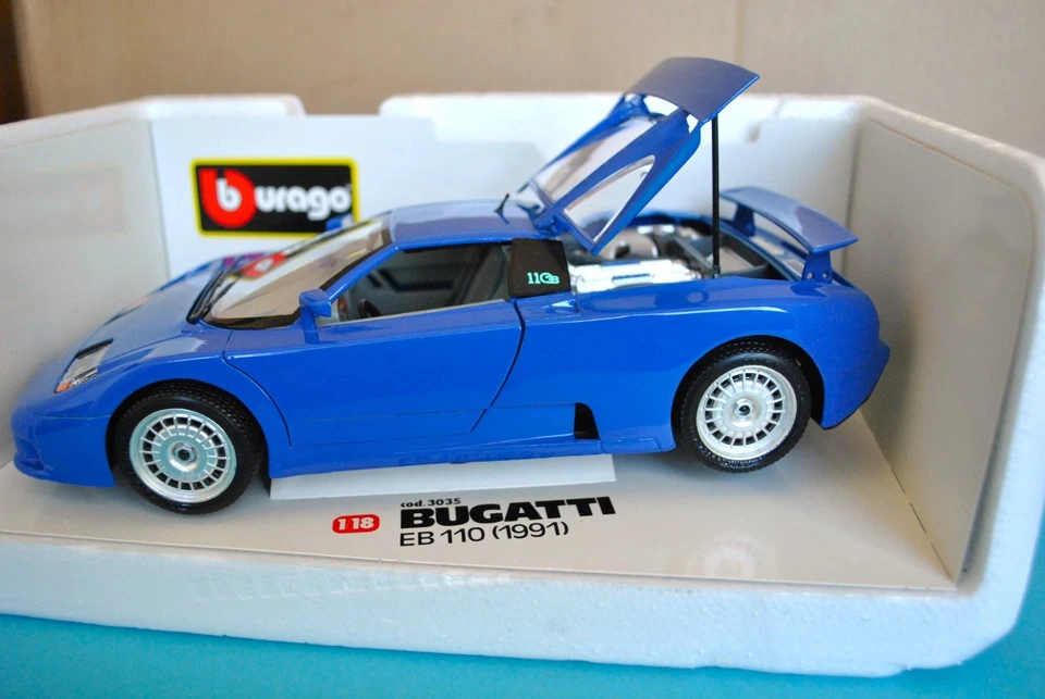 Coches modelo Bburago 1991 diecast escala 1:18 Bugatti EB110 Foto 1 de 4