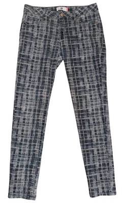Cabi Denim Style 3047 Grid Print Skinny Blue Gray Low-Rise Jeans Women Size 6 - Image 1 of 4