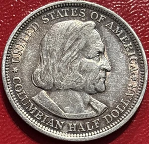1893 Columbian Exposition Half Dollar  Silver Commemorative  50c. - Picture 1 of 4