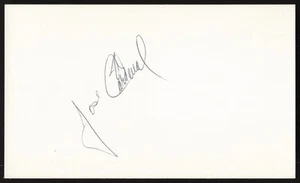 Tarjeta índice 3x5 autografiada por José Cardenal 1996-99 entrenador de los Yankees de Nueva York - Imagen 1 de 2