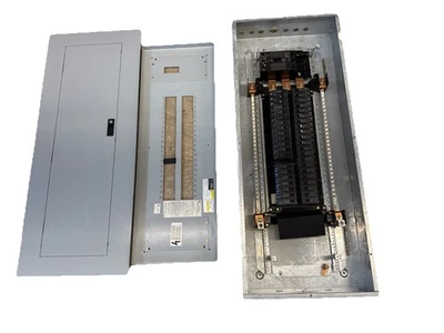 GE 120/208/240V Panel 225A Main Breaker W/Branch Breakers 3 Pole Phase Bolt IN - Image 1 of 4
