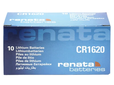 10 x Renata CR1620 3V Pila Batteria Cell Coin replace CR BR DL ECR KCR ML 1620