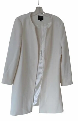 Abrigo abierto para mujer The Limited XL blanco cápsula texturizada armario clásico NUEVO Foto 1 de 4