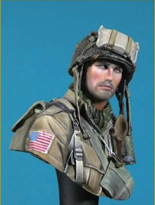 buste 1/10 résine soldat parachutiste américain  2 guerre Mondiale  (non peint) - Photo 1/2