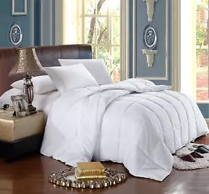 King / Cal King Size Box Stitch All Seasons Medium Down Alternative Comforter - Picture 1 of 4