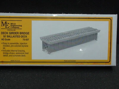 Micro- Engineering #75-507 HO SCALE DECK GIRDER BRIDGE 50' BALLASTED DECK - Image 1 of 4