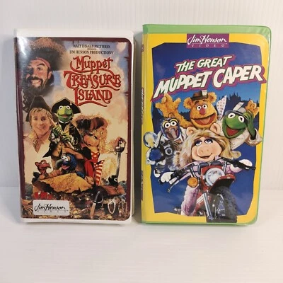 Muppet VHS Lot of 2, Muppet Treasure Island & The Great Muppet Caper TESTED! - Image 1 of 4