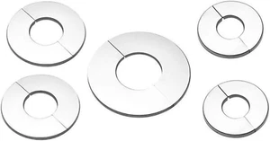 5 Stück Split Zweiteilig Chrom Edelstahl Ventil/Hahndeckel/Ventillochdeckel Hahn - Bild 1 von 12