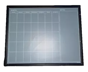 U Brands 20 x 16 in. Magnetic Chalk Calendar Board, Whitewashed Wood Style Frame - Picture 1 of 5