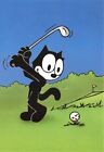 Postcard Felix the Cat Golfing Club Ball Tee Flag Green Cartoon Continental 6x4