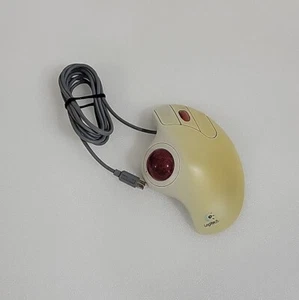 Logitech TrackMan Marble+ T-CL13 Trackball Mouse (Wired, PS/2) Vintage Rare - Picture 1 of 6