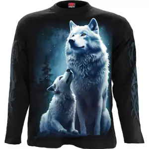 WOLF GUARDIAN - Longsleeve T-Shirt Black - Picture 1 of 7