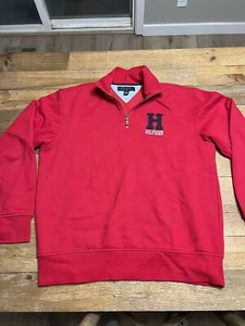 Tommy Hilfiger Quarter Zip Red Sweater Size Large - Bild 1 von 3