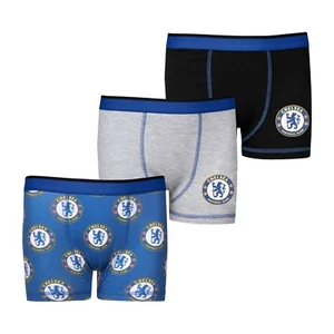 Chelsea F.C. Boys Boxer Shorts | Boys Boxers Pack of 3 | Chelsea Gifts For Boys - Picture 1 of 5