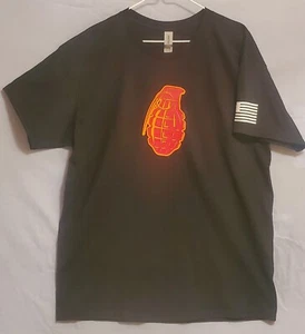 Men's Large Tshirt Grenade Design Cotton Blend - Picture 1 of 3