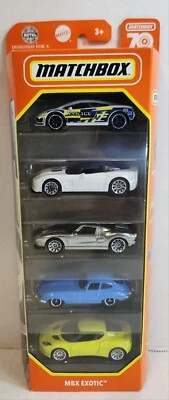 Matchbox 5 Pack MBX Exotic Gallardo Police Corvette ZR1 Ford GT40 Jaguar Lotus - Image 1 of 4