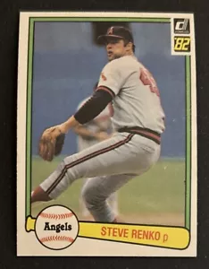 1982 Donruss Steve Renko Baseball Card #38 Angels Pitcher VG O/C - Picture 1 of 2