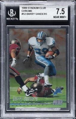 1999 Stadium Club Chrome Barry Sanders #53 BGS 7.5 - Image 1 of 2
