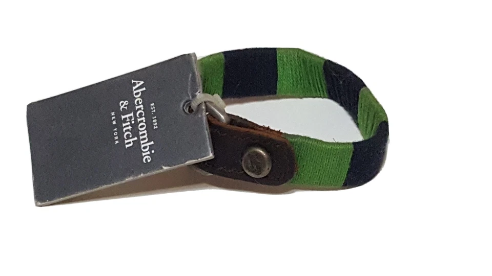 ABERCROMBIE & FITCH 蓝色绿色面料手链 — 第 1/1 张图片