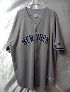 Vntg Authentic New York Yankees Jersey Russell Athletic 90s Size 3XL Blank Black - Picture 1 of 8