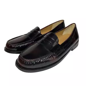 Cole Haan Burgunderrot Leder Slipper Samstag Penny Loafer Schuhe 11,5 D - Bild 1 von 14