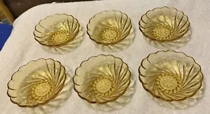 Set 6 ciotole vintage Nocciola Atlante Ambra Coloniale Swirl Berry - Foto 1 di 3