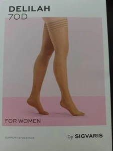Stützstrumpfhose schwarz Delilah Kompression 70d Size 5Flat,Geschlossene Spitze - Bild 1 von 5