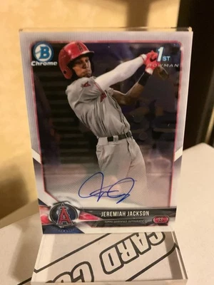 Jeremiah Jackson 2018 Bowman Draft Chrome Draft 1st Auto #CDA-JJ Auto - Image 1 of 2