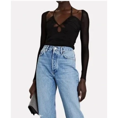 Camiseta deportiva autorretrato acanalada recortada talla 4 Foto 1 de 4