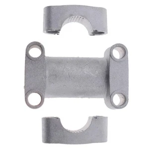 22mm Silber CNC Lenker Fat Bar Riser Mount Clamp Adapter Universal - Picture 1 of 7