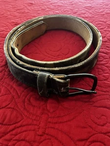 MENS CAMO BELT SIZE 40 COTTON/TWILL LEATHER BUCKLE MADE IN DOMINICAN REPUBLIC - Picture 1 of 14