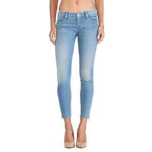 MOTHER The Looker Zip Fray Low-Rise Skinny Jeans in Home Sweet Home Size 25 - Picture 1 of 11