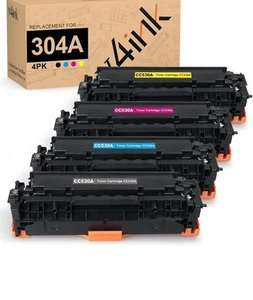 Toner couleur 4 pièces CC530A CC531A CC532A CC533A pour HP 304A LaserJet CM2320 CP2025 - Photo 1/6
