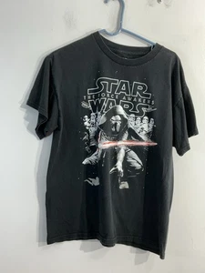 Youth Star Wars Short Sleeve T Shirt Large Black The Force Awakens - Picture 1 of 8