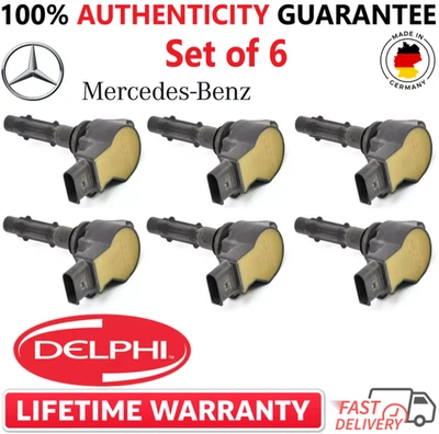 Bobinas de encendido Delphi X6 OEM para Mercedes-Benz V6 V8 2005-2014, A0001502780 Foto 1 de 4