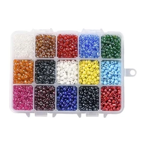 Glass Seed Beads Craft Beads Bright Color Assorted Handcrafted Multipurpose - Picture 1 of 6