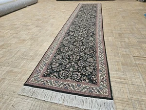 2.6x12 CHINESE SINO AUTHENTIC HAND KNOTTED ORIENTAL RUG SUPER FINE 100% WOOL - Picture 1 of 12