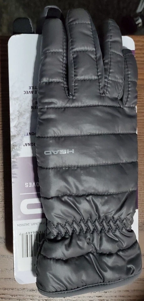 HEAD Women’s Waterproof Hybrid Gloves GRAY Size M Medium 2621024