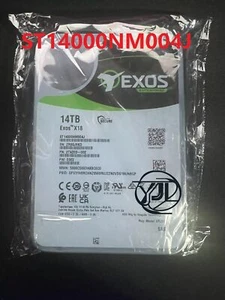 New Sealed Seagate ST14000NM004J Exos X18 14TB 7200 RPM 3.5 inch Hard drive - Afbeelding 1 van 3