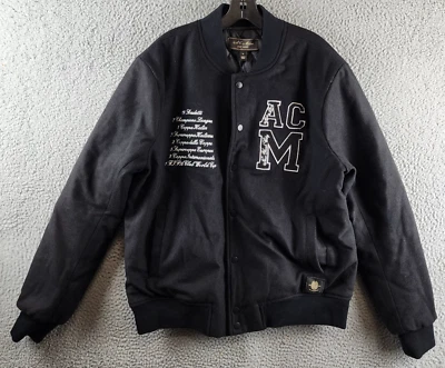 Chaqueta Coach A.C. MILAN Mezcla de Lana Para Hombre XL Negra Cierre a Presión Mangas Largas Foto 1 de 4