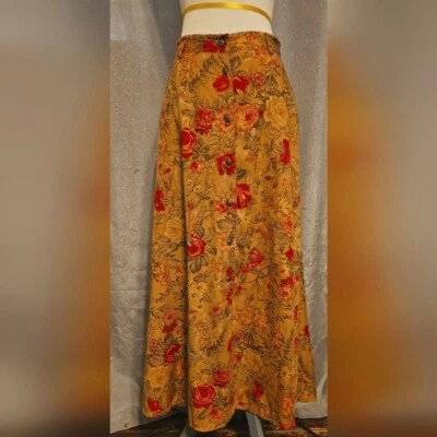 Falda deportiva vintage Liz talla 12 middi victoriana floral romántica años 90 Foto 1 de 4