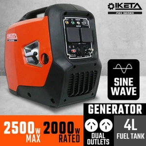 IKETA Inverter Generator Sine Wave Petrol 2500W Max Site Camping Portable Backup - Picture 1 of 12
