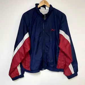 Giacca a vento vintage Reebok anni 90 cappotto rosso blu vintage M - Foto 1 di 2