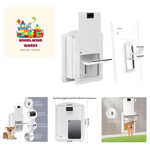 Double-Flap Dog Door for Doors and Wall, with Closing Panel and Lock, Doggy D... - Picture 1 of 8