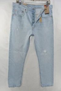 New Levi's 501 S Skinny High Rise Distressed Light Blue Jeans Womens Size 31x28 - Picture 1 of 10