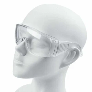 Safety Glasses CLEAR1 pair. Goggles Clear lens Anti-Fog Eye Protector. BRAND NEW - Picture 1 of 9