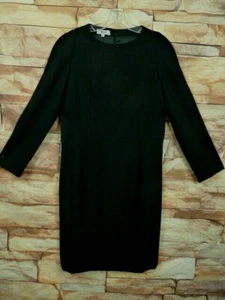 MANI SCHWARZ WOLLE LANGARM KLEID GRÖSSE 8 -42 - Bild 1 von 12