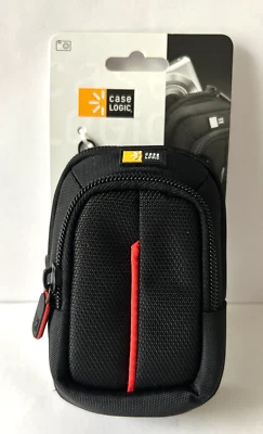 Case Logic DCB302 Black Camera Case Small Travel Bag Strap Two Zip Pockets NEW - Image 1 of 4